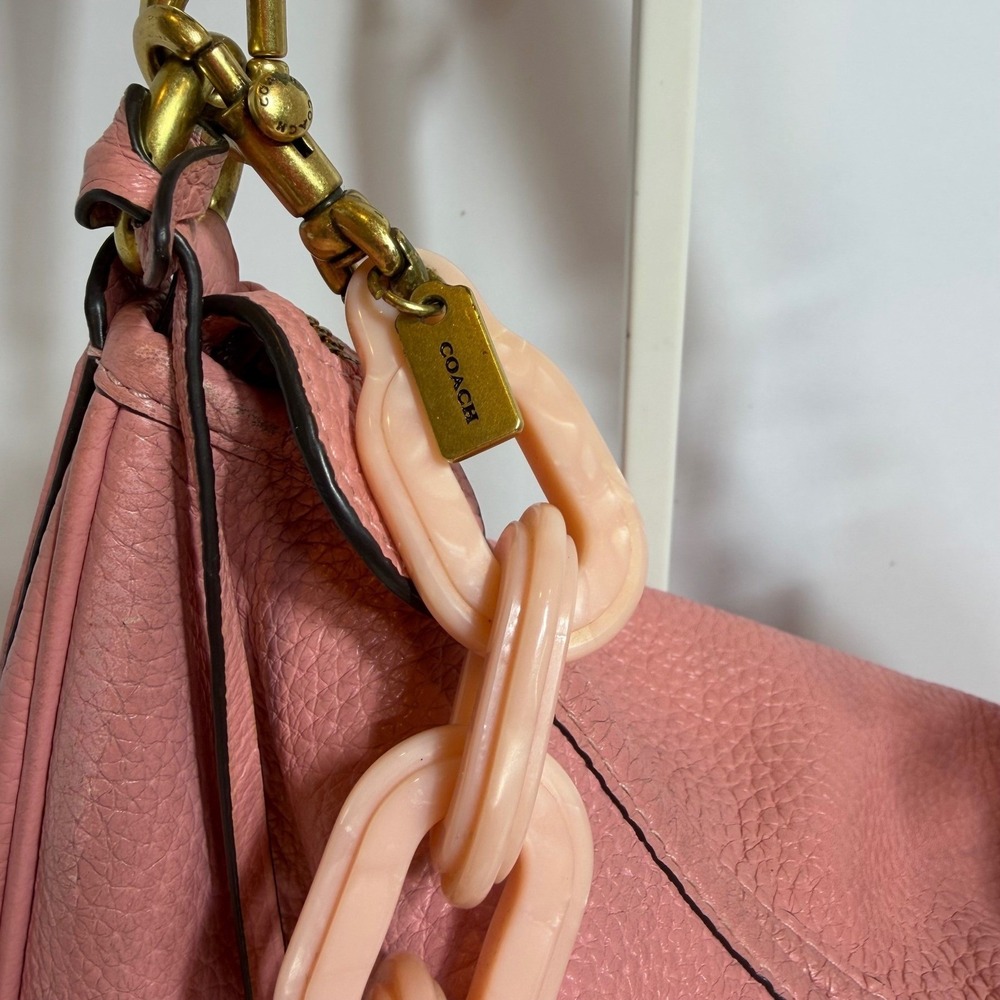 Coach Cary Shoulder Bag CC435 Bubblegum Pink Extra Straps Pebble Leather Pink - Picture 6 of 16